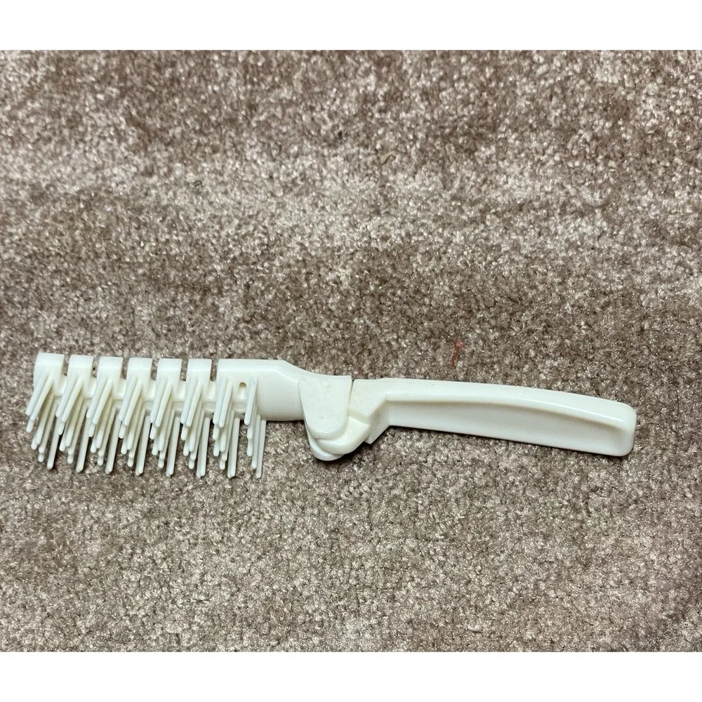 Vintage White‎ Vented Hairbrush Foldable Hair Styling 7